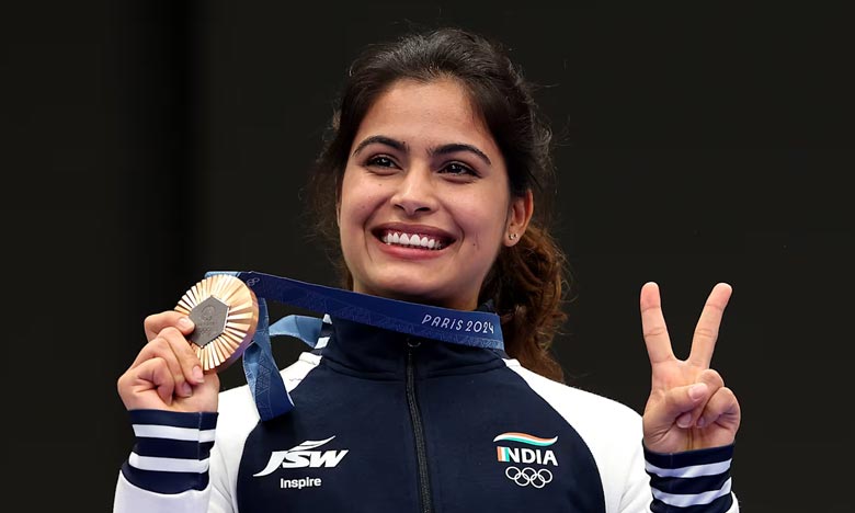 Paris 2024 - Manu Bhaker wins bronze becomes first Indian woman to win shooting medal at Olympics