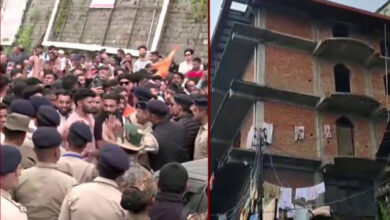 Demonstration to remove illegal construction of mosque in Shimla: Hindu organizations broke barricades
