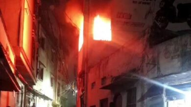 A terrible fire broke out in a house in Yakutpura Hyderabad Husband and wife killed