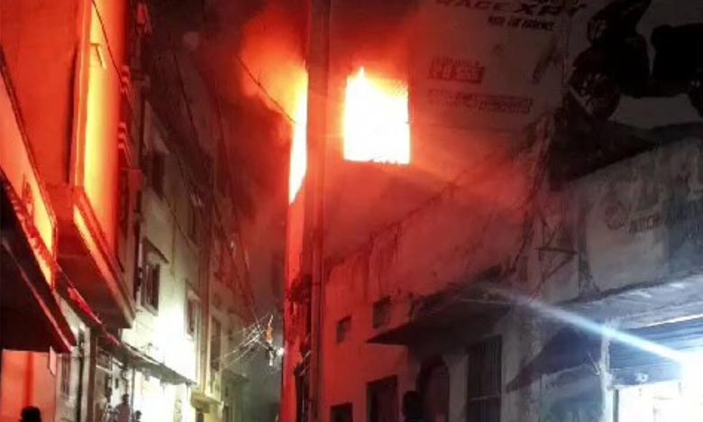 A terrible fire broke out in a house in Yakutpura Hyderabad Husband and wife killed