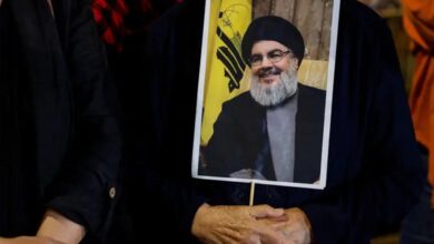 Hasan Nasrallah's temporary burial at a secret location