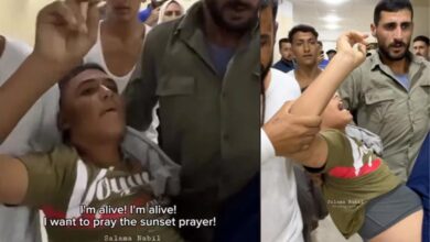 The child injured by the firing of the Israeli army continued to pray the video went viral