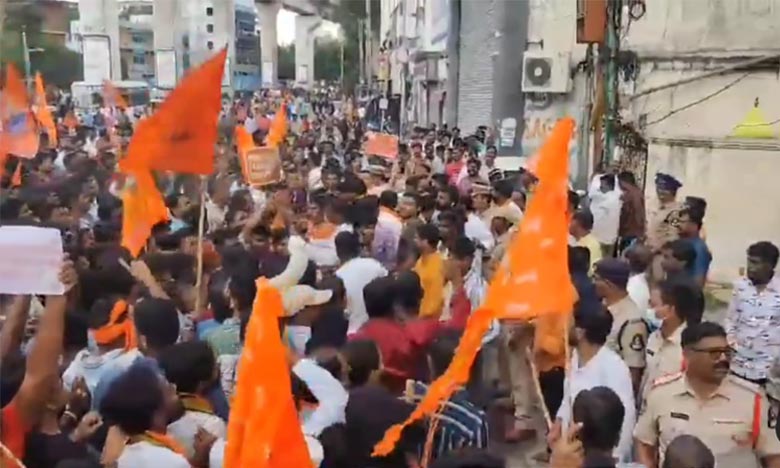 Violent protest of Hindu organizations in Secunderabad