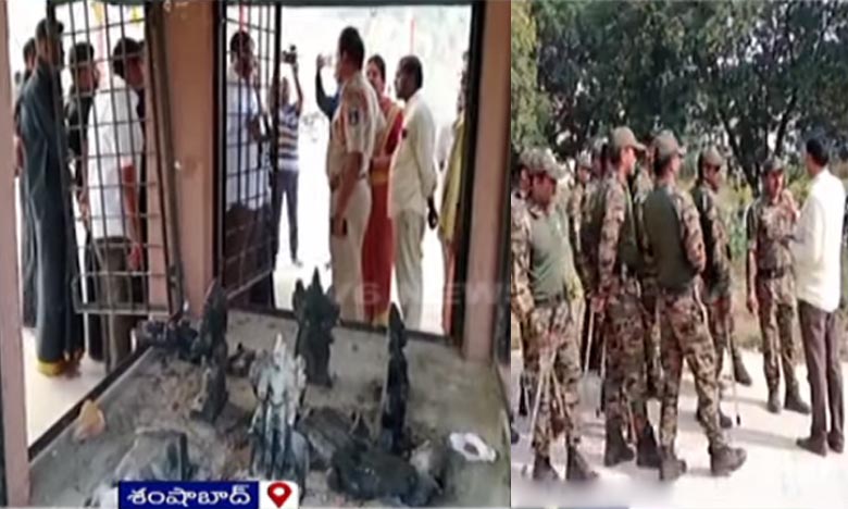 Hyderabad: Trouble in Shamshabad after locals vandalise idols in temple