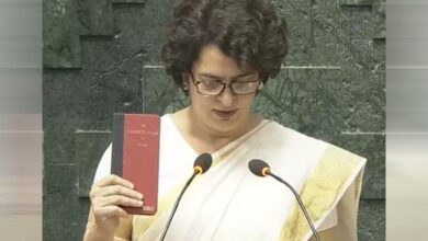 Priyankas first day in Parliament She took oath with a copy of the Constitution in her hand