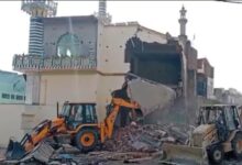 Bulldozer drives on 180-year-old Noori Jama Masjid in UP Yogis bulldozer razes part of it