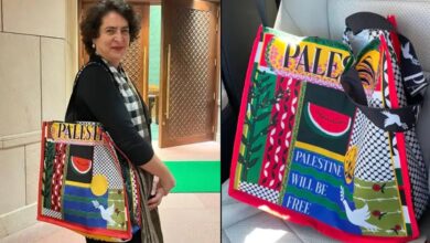 Congress is the new Muslim League Leaders mock BJP over Priyanka Gandhi Palestine bag