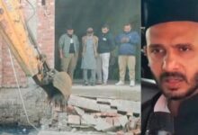 Yogis bulldozer runs over SPMP Ziaur Rehman Barq house in Sambhal