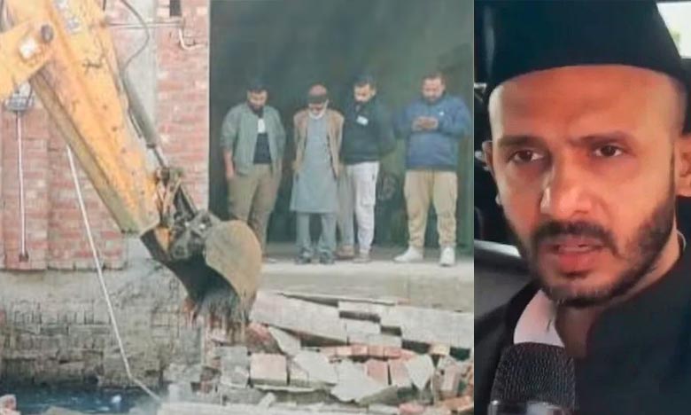 Yogis bulldozer runs over SPMP Ziaur Rehman Barq house in Sambhal